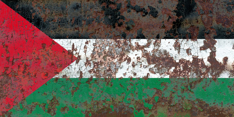 Old Palestine grunge background flag