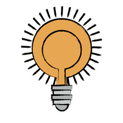 light bulb icon over white background, vector illustration