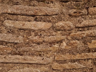 Thin, Narrow, Grey Stones in a Wall