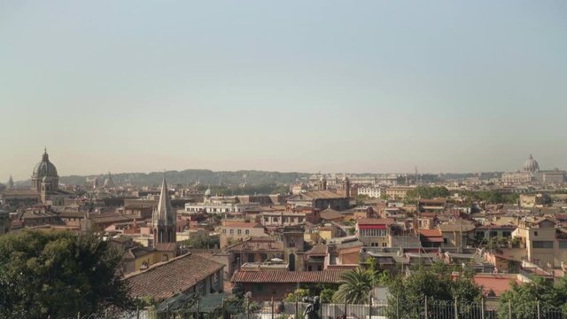 Incredible skyline view of Rome from the Terrazza Viale del Belvedere