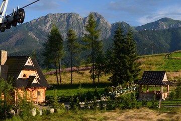 Tatry, widok na Giewont z kolejki na Butorowy Wierch