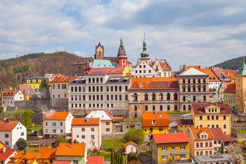 View of old medieval town of Loket, Czech Republic