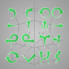 16_Green_Translucent_Directions_Arrows
