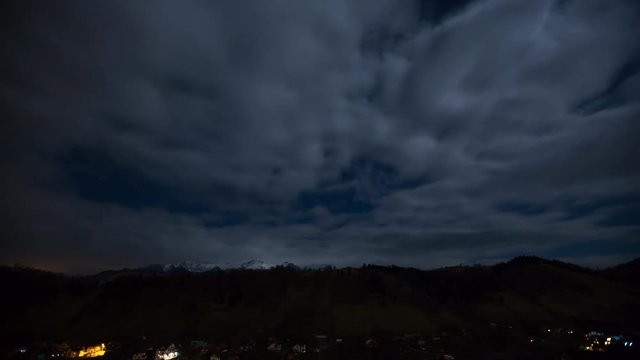 Timelapse over Moeciu Romania