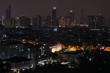 Obraz premium View of Bangkok City At night Thailand March 23, 2018