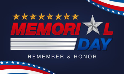 Obraz premium Happy memorial day theme background