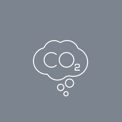 co2, carbon emissions vector linear icon