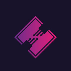 optic fiber cables vector logo