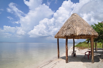 Beach, Celestún, Yucatán, Mexico.