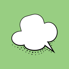 Speech bubble design template. Vector illustration in retro style.