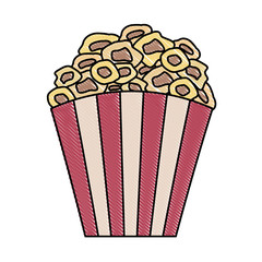 cinema food bucket with pop corn   vector illustration