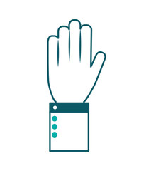 businessman hand gesturing expression image vector illustration green design