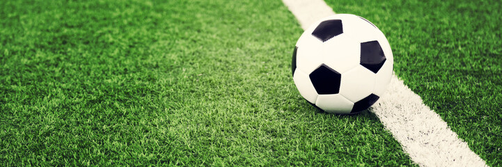 Obraz premium Tradycyjna piłka na trawie