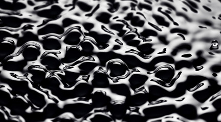 Movement of water - Abstract Black Background Liquid Texture. liquid abstraction