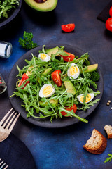 Spring Salad With Avocado, Tomato and Arugula 