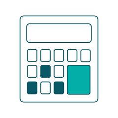business calculator financial math icon vector illustration green design