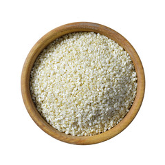 Sesame seeds isolated on white background, top view