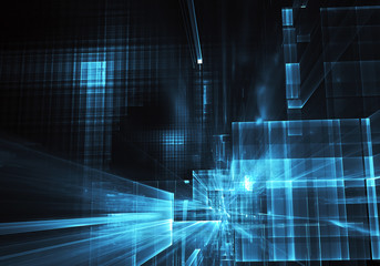 Fractal art - computer image, technological background