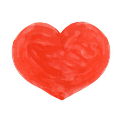 watercolor red heart