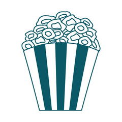 cinema food bucket with pop corn vector illustration