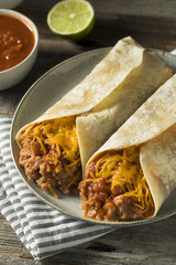 Homemade Bean and Cheese Burrito