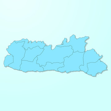 Meghalaya blue map on degraded background vector