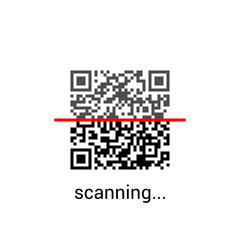 Scanning QR Code. Vector
