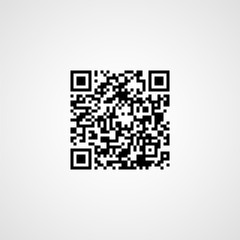 Fototapeta premium Sample QR code. Vector icon