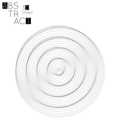 Abstract 3D wireframe geometric shape isolated on white background Circle wave on grid