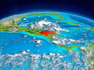 Fototapeta na wymiar Honduras on Earth