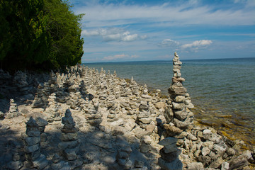 Rock stacks in Door County