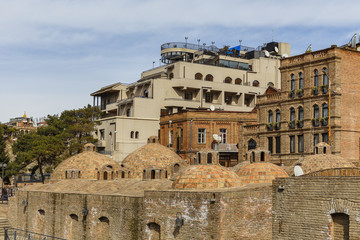 Fototapeta premium Dome of sulfur bath in Tbilisi
