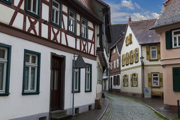 Fototapeta na wymiar Ancient city Selingenstadt, Germany, Historical old town