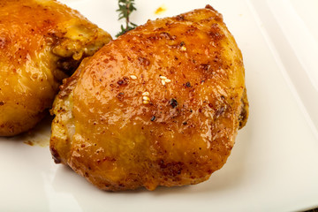 Roasted chicken thighs