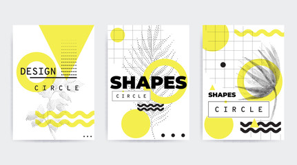 Colorful trend geometric composition - obrazy, fototapety, plakaty