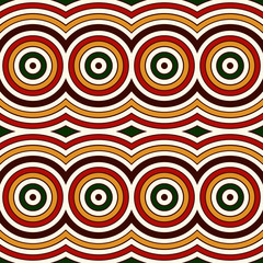 Seamless pattern with ethnic and tribal motif. Abstract background with bright geometric ornament.