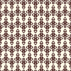 Outline seamless pattern with abstract ornament. Ethnic motif. Repeated geometric figures wallpaper. Modern surface