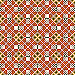 Bright seamless pattern with repeated geometric forms. Ornamental abstract background. Ethnic and tribal motifs.