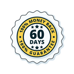 Naklejka premium 60 Days Money Back illustration