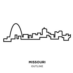 Naklejka premium missouri outline on white background