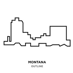Fototapeta premium montana outline on white background