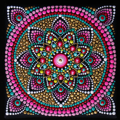 Obraz premium beautiful mandala hand painted