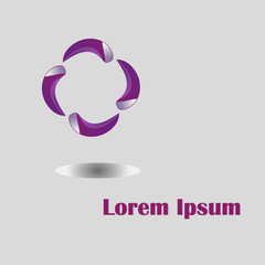 server logo1/The picture shows a purple logo of four elements with text. Logo for a new company.
 
