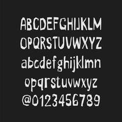 Fototapeta na wymiar Cutout decorative alphabet. Papercut vector abc. Hand made font.