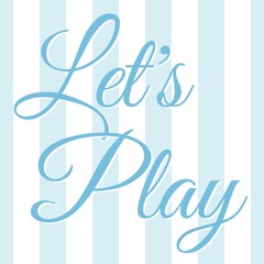 Let's play banner - blue