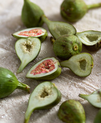 Freshly cut figs