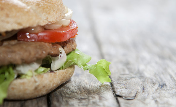 hamburger et espace texte
