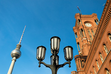 Berlin, Rotes Rathaus, Fernsehturm, Alexanderplatz, Alex