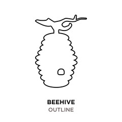 beehive outline on white background