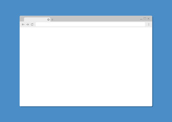 Simple browser window, flat vector